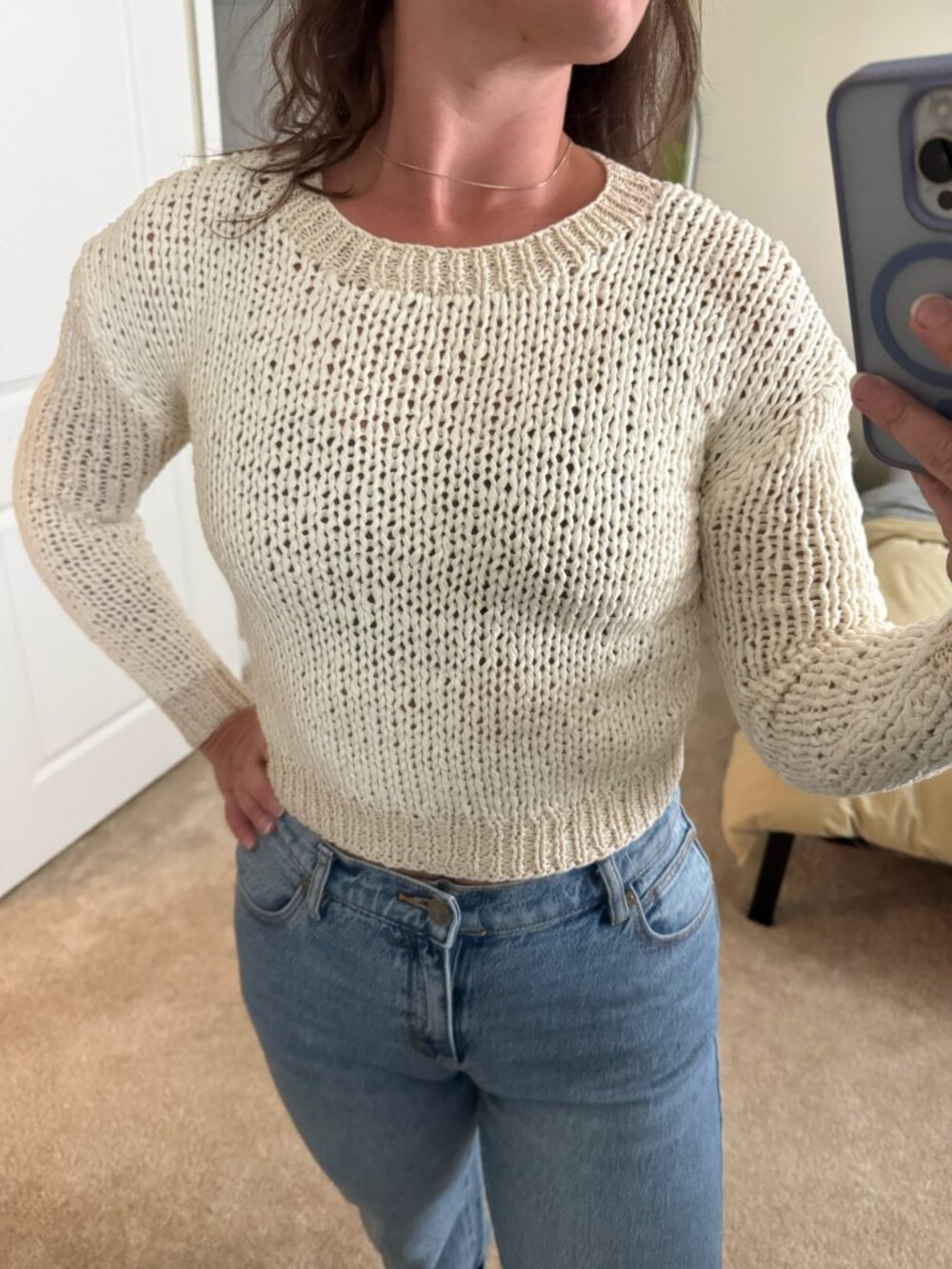 J Brand (Theory) Knit Cropped Sweater Size Small